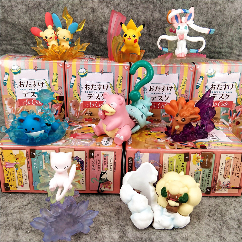 Pokemon Anime Merchandise - Pokémon Blind Box Spielzeug Kristallbasis-Szene Anime-Figur