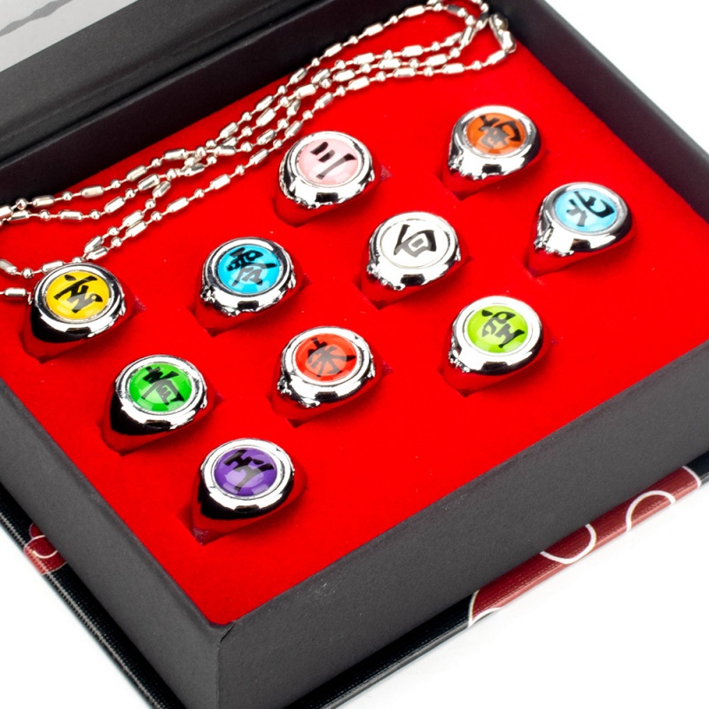 Rare Anime Merchandise - 10 Stück/Set Anime Akatsuki Itachi Metall-Ringe