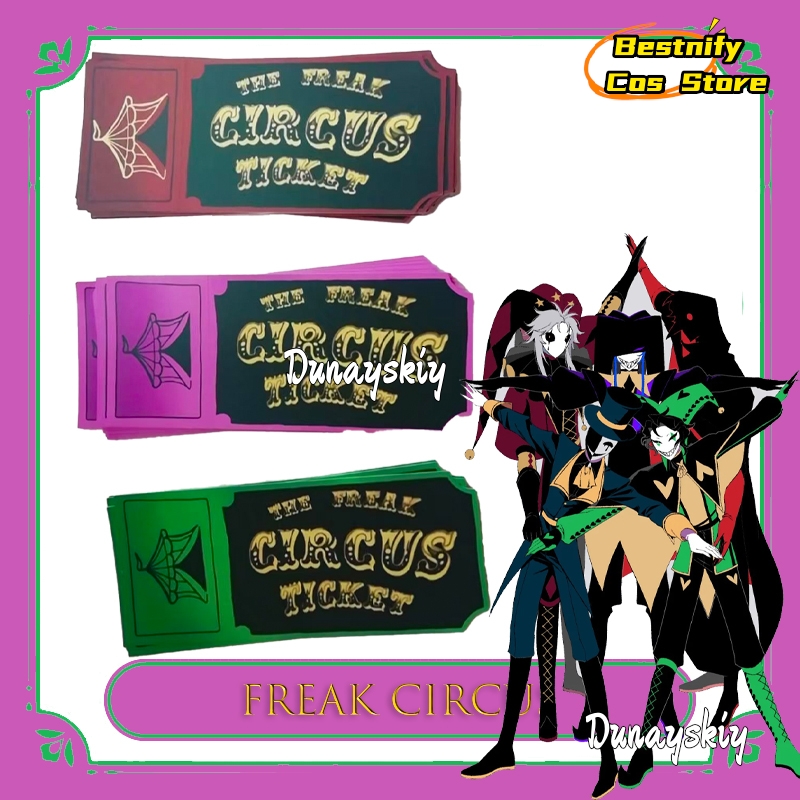 Anime Merchandise Women - BFreak Zirkus-Ticketkarte, Rot, Grün, Rosa, Anime-Sammlerstück,