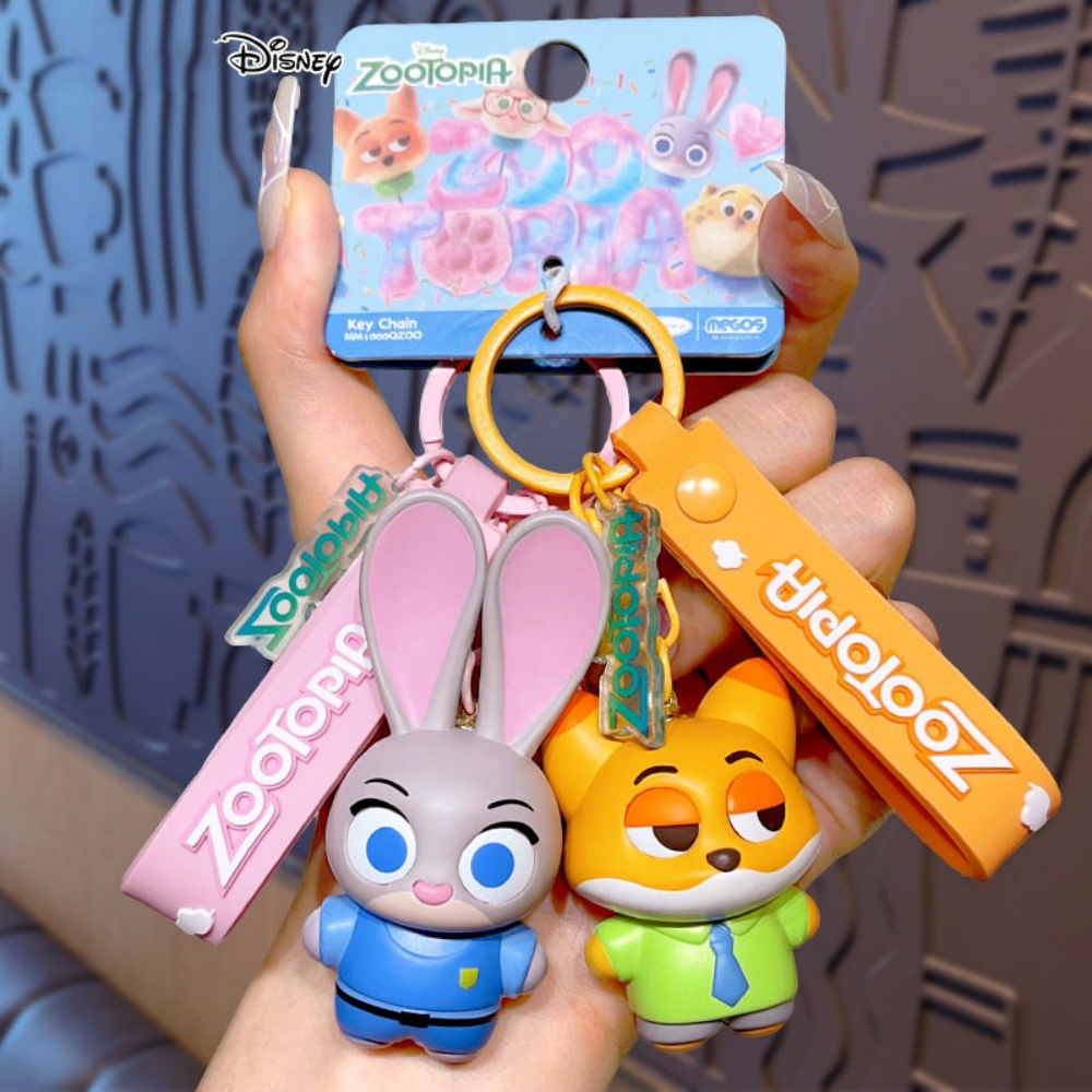 Anime Merchandise Women - Echte Zootopia Judy Nick Modellfigur, Spielzeug-Schlüsselanhänger,