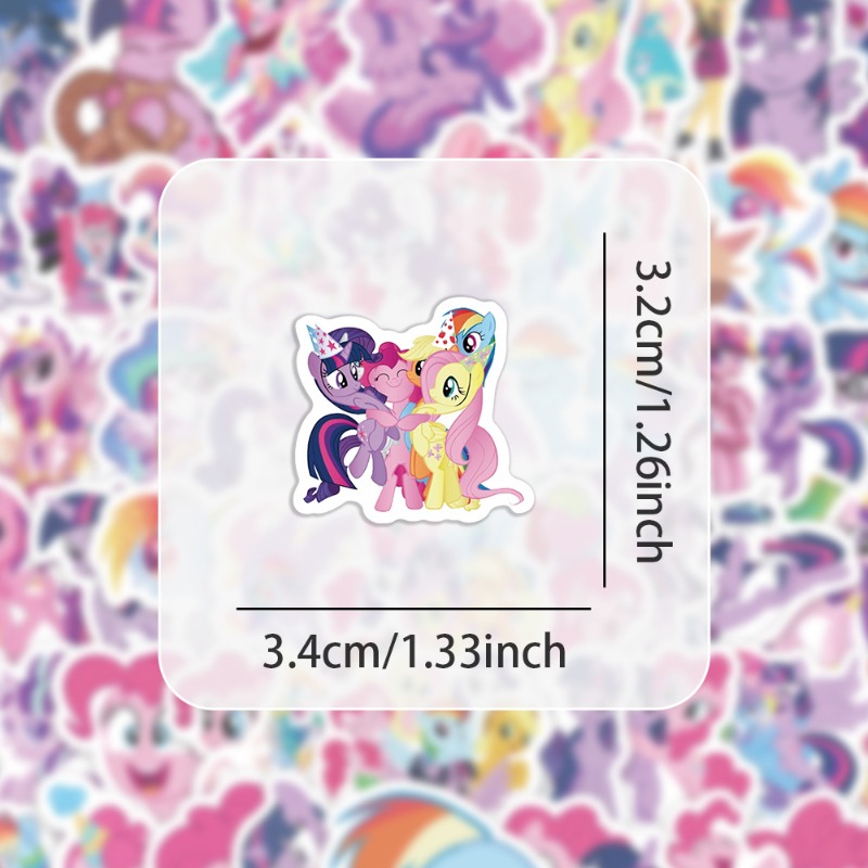 100 Stück Cartoon My Little Po – Anime Merchandise Gift Bewertung und Preis