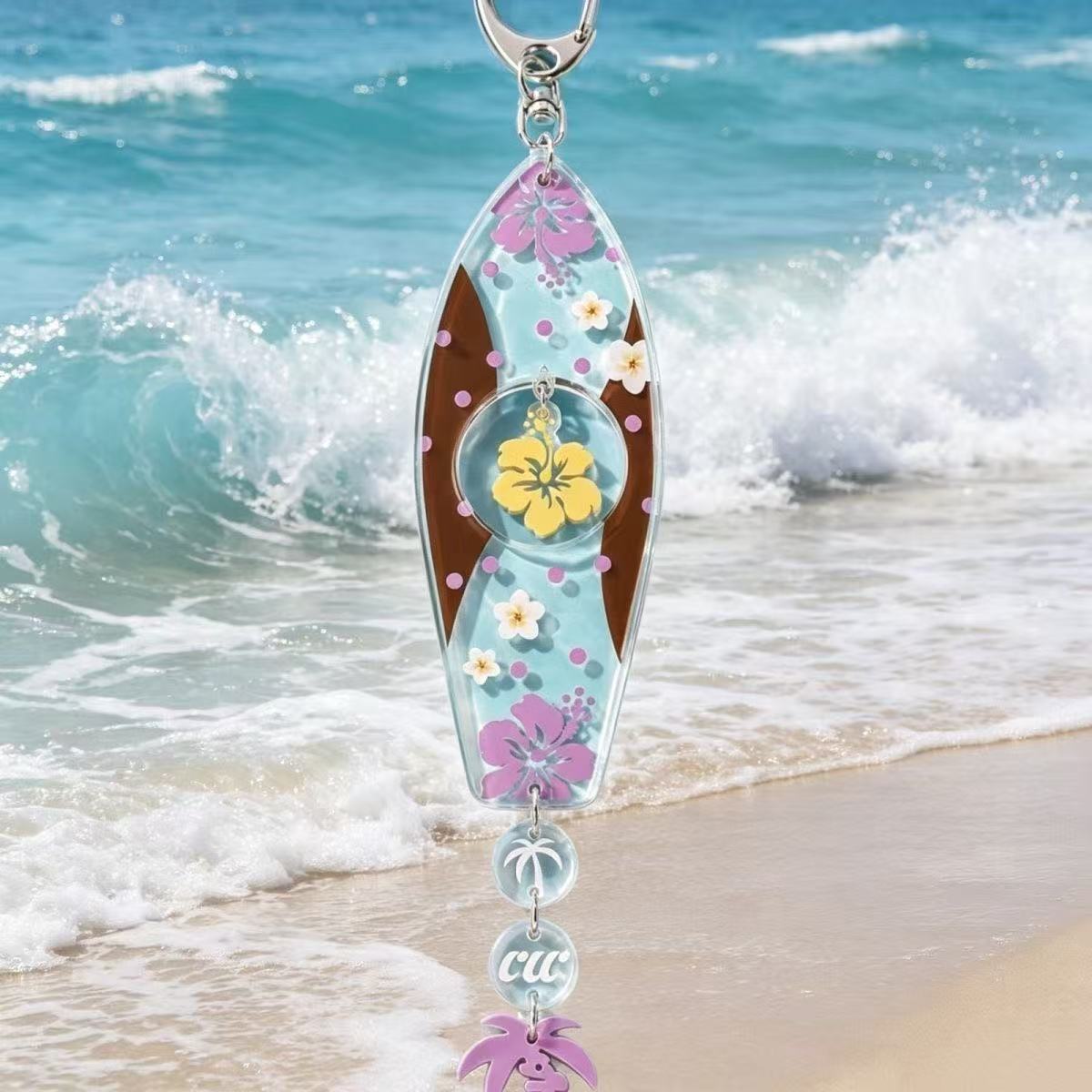 INS Hawaiianisches Surfbrett-f – Anime Merchandise Keychain Bewertung und Preis