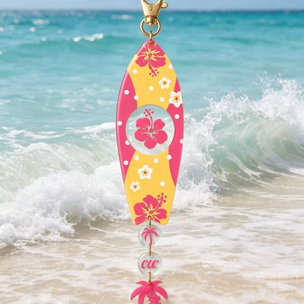 INS Hawaiianisches Surfbrett-f – Anime Merchandise Keychain Bewertung und Preis